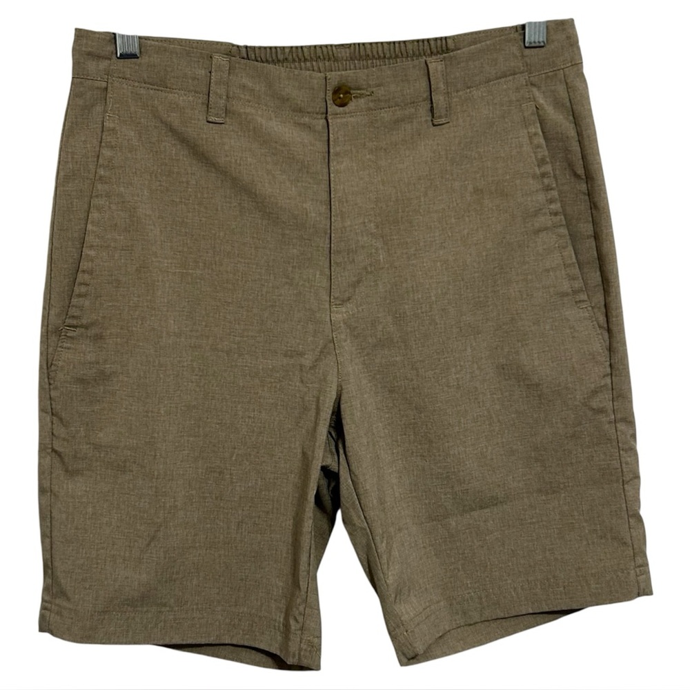 Nicklaus Men’s Golf Shorts Size 32 Tan Performance Stretch Flat Front